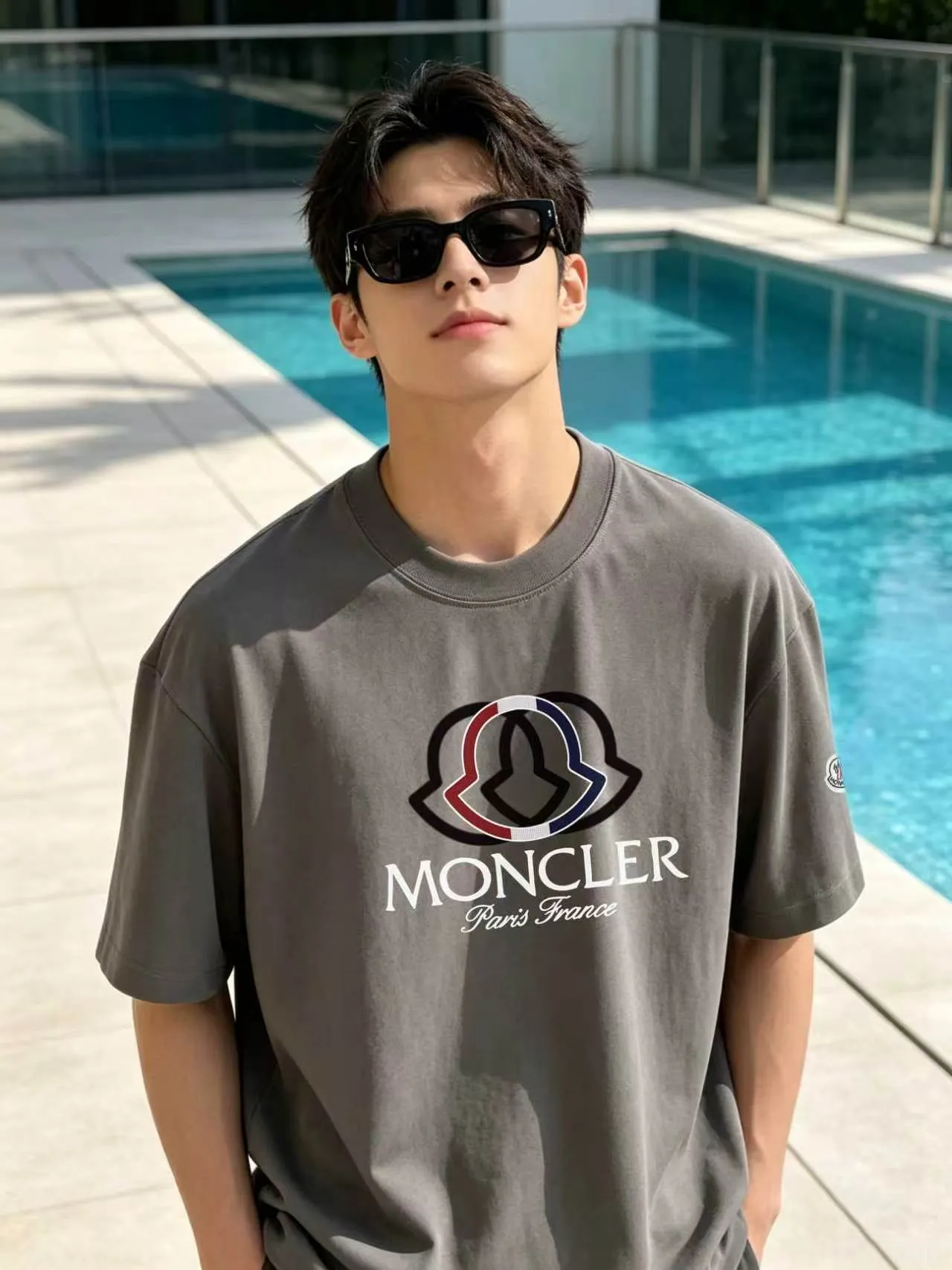 Moncle/ * logo New Arrival ， ， ， ， T Same Style。 :Black White Blue Gray Size:S（90-130 ） M（125-140 ） L（135-160 ） XL（160-180 ） XXL（180-210 ）